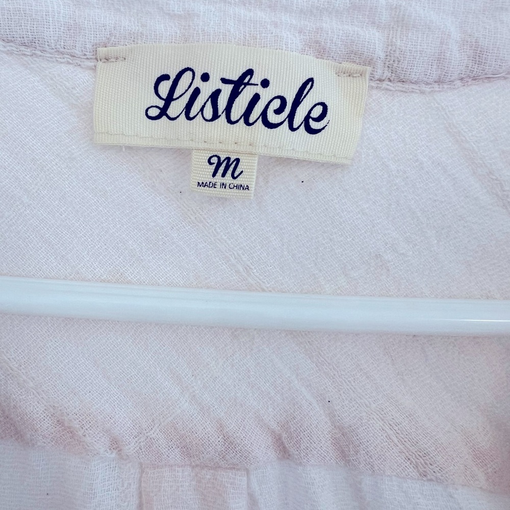 Listicle Lightweight Button Down - Picture 2 of 3